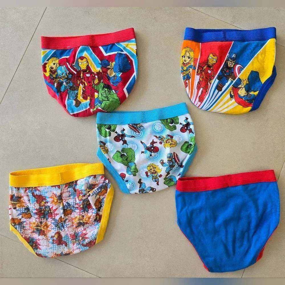 Kids Cartoon Character Underwear Set - Multicolor